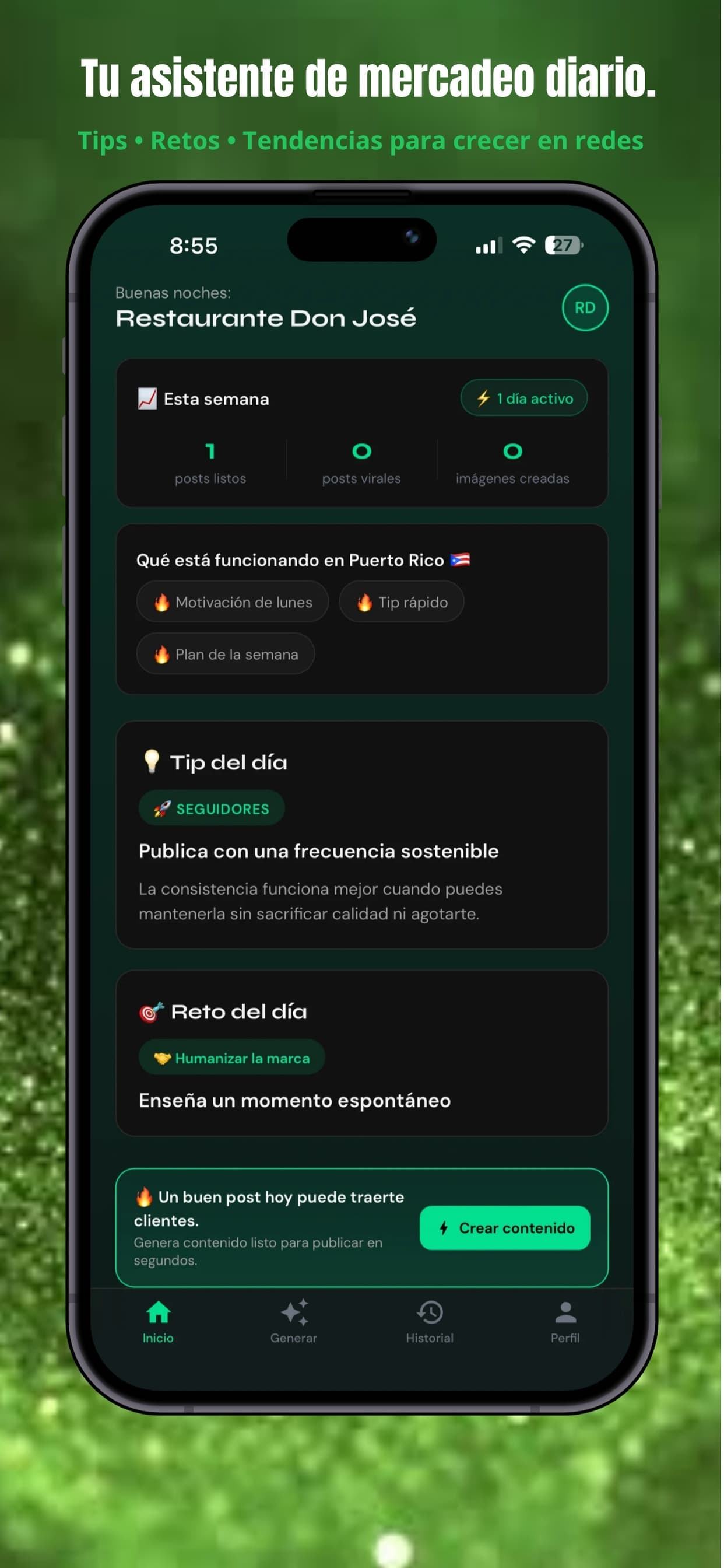 Recomendaciones diarias de marketing en Dale Pauta